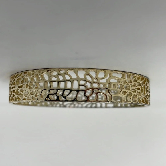 Kendra Scott Bracelet Bangle Filagree Gold Plated - Picture 4 of 13